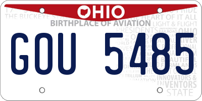 OH license plate GOU5485