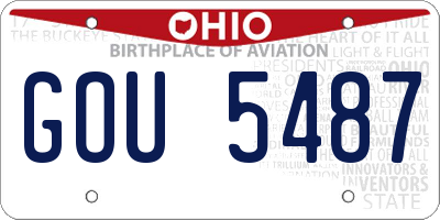 OH license plate GOU5487