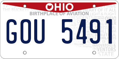 OH license plate GOU5491