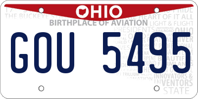 OH license plate GOU5495