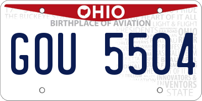 OH license plate GOU5504