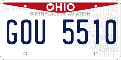 OH license plate GOU5510