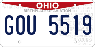 OH license plate GOU5519