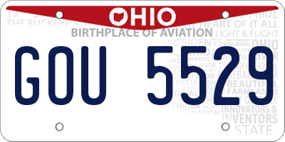 OH license plate GOU5529