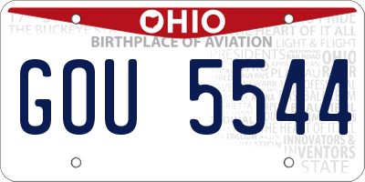 OH license plate GOU5544