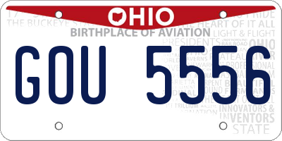 OH license plate GOU5556