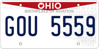 OH license plate GOU5559