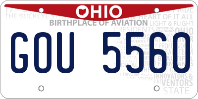 OH license plate GOU5560