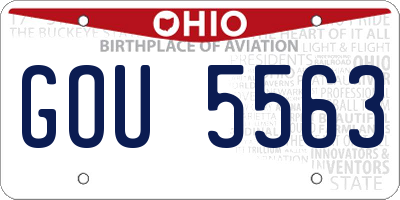 OH license plate GOU5563