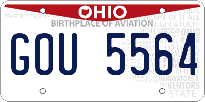 OH license plate GOU5564