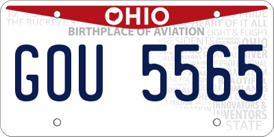 OH license plate GOU5565