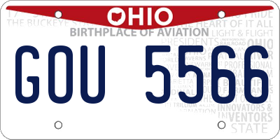 OH license plate GOU5566