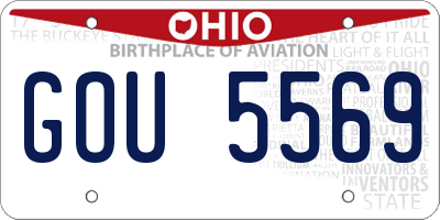 OH license plate GOU5569