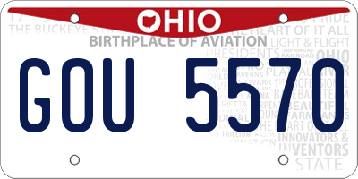 OH license plate GOU5570