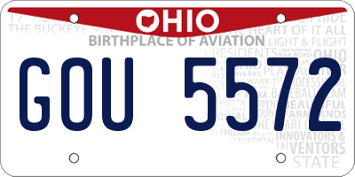 OH license plate GOU5572