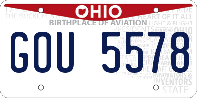 OH license plate GOU5578