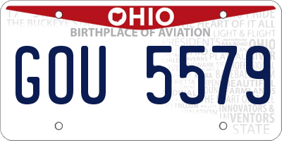 OH license plate GOU5579