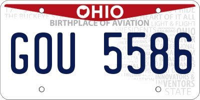 OH license plate GOU5586