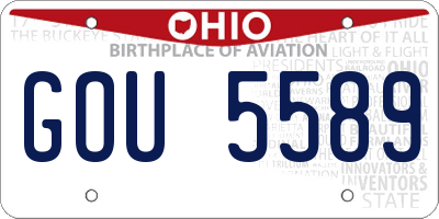OH license plate GOU5589