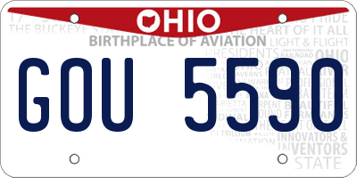 OH license plate GOU5590