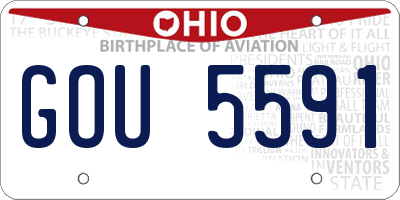 OH license plate GOU5591