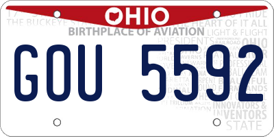 OH license plate GOU5592