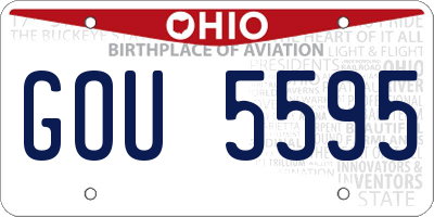 OH license plate GOU5595