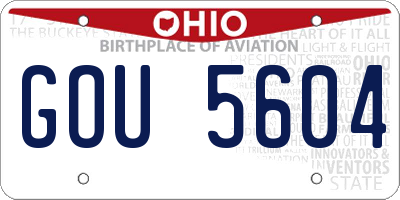 OH license plate GOU5604