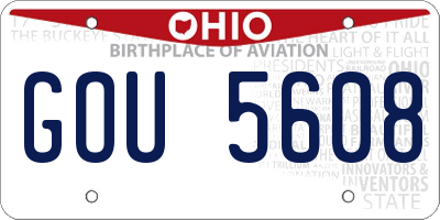 OH license plate GOU5608