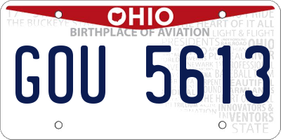 OH license plate GOU5613