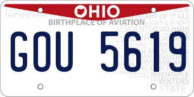 OH license plate GOU5619