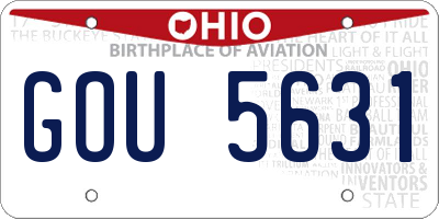 OH license plate GOU5631