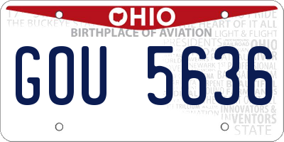 OH license plate GOU5636
