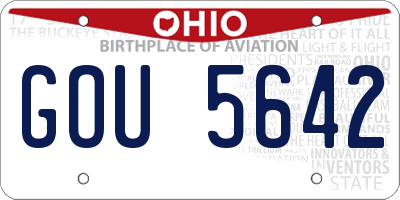 OH license plate GOU5642