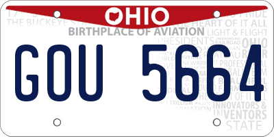 OH license plate GOU5664