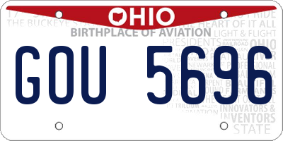 OH license plate GOU5696