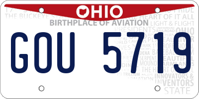 OH license plate GOU5719