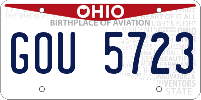 OH license plate GOU5723