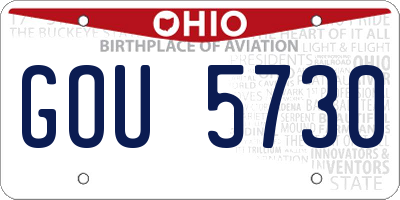 OH license plate GOU5730