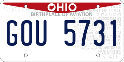 OH license plate GOU5731