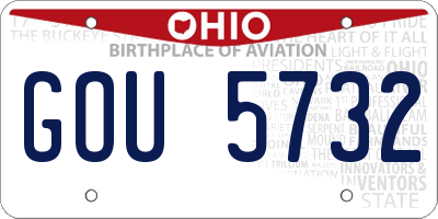 OH license plate GOU5732
