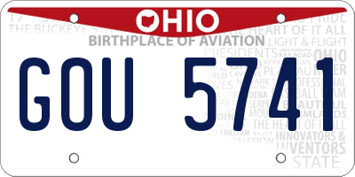 OH license plate GOU5741