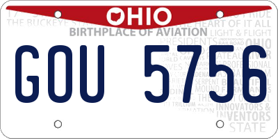 OH license plate GOU5756