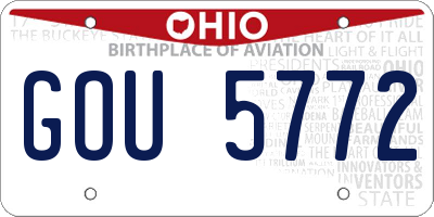 OH license plate GOU5772