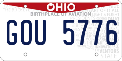 OH license plate GOU5776