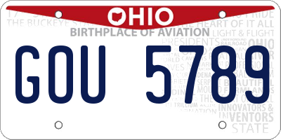 OH license plate GOU5789