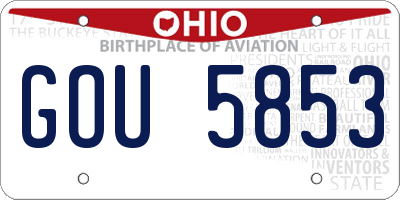 OH license plate GOU5853