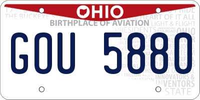 OH license plate GOU5880