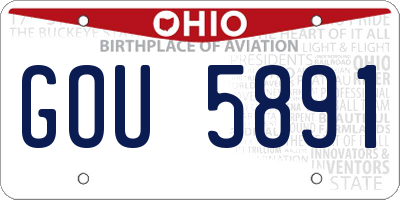 OH license plate GOU5891