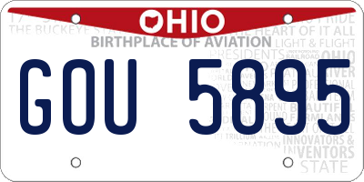 OH license plate GOU5895